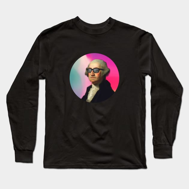 Pop Washington Long Sleeve T-Shirt by DavidLoblaw